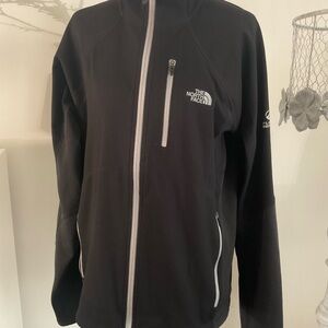 North Face black soft shell full zip jacket, medium